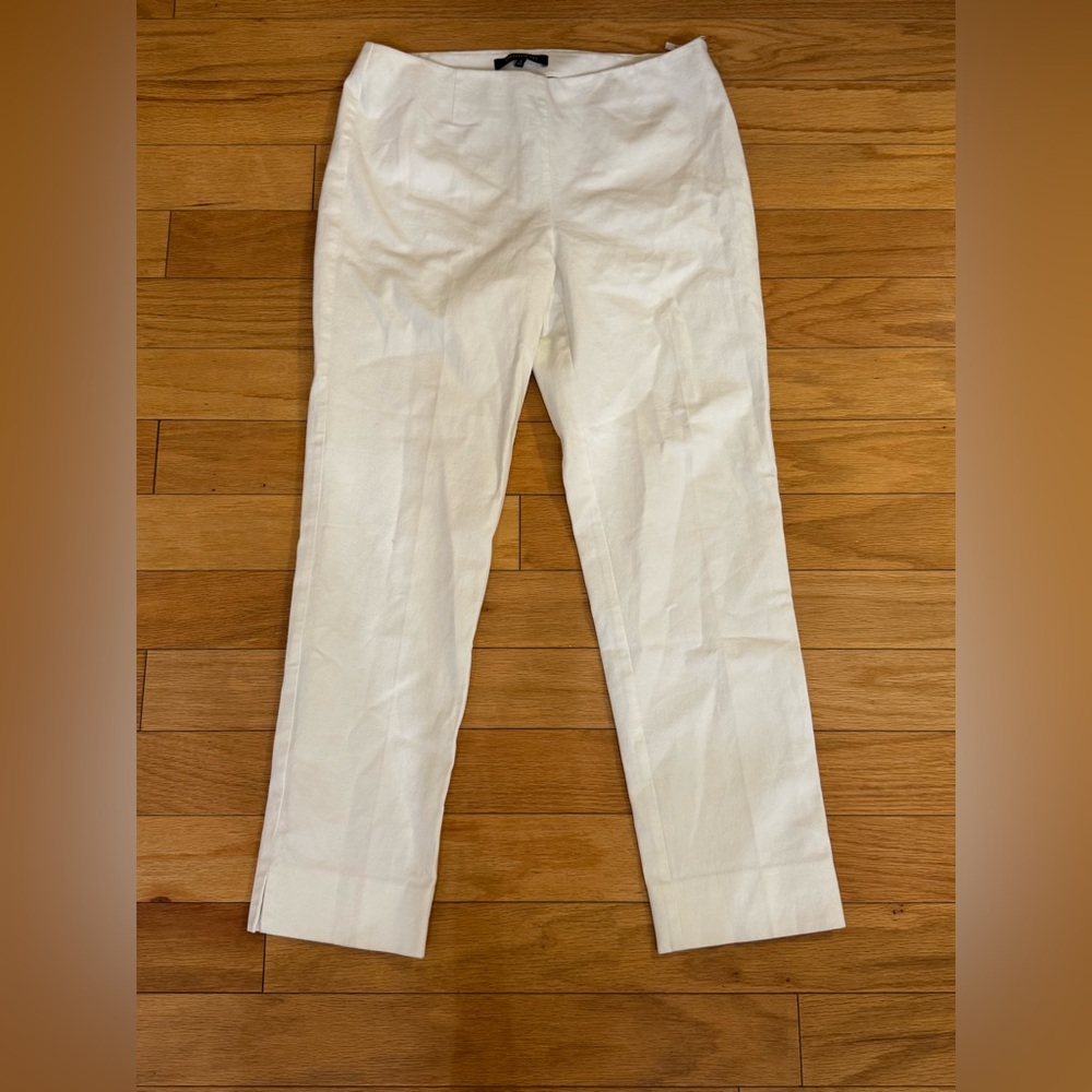 Lafayette 148 New York Women’s Off White Cropped Bleecker Pants Size 2